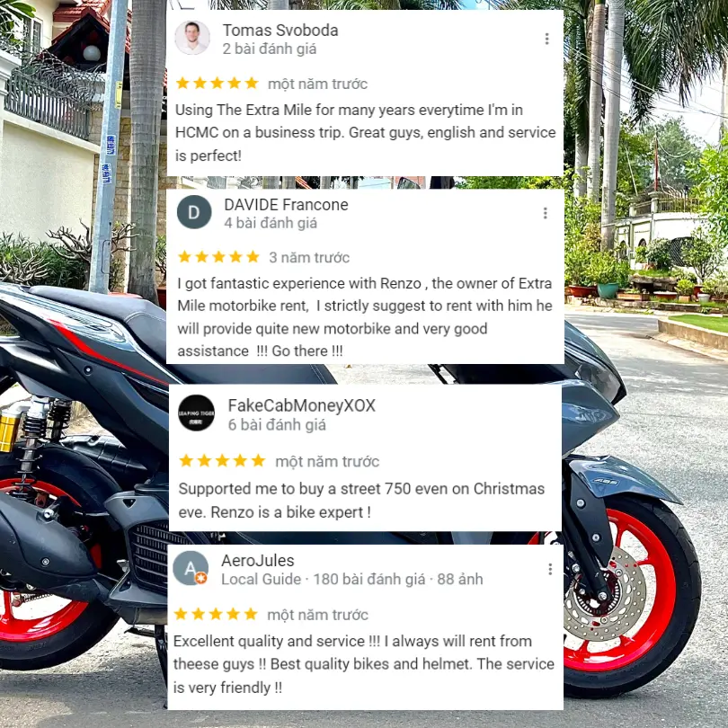 1 - Motorbikes Services For Expats Saigon Vietnam The Extra Mile City Rentals Reviews Excellent