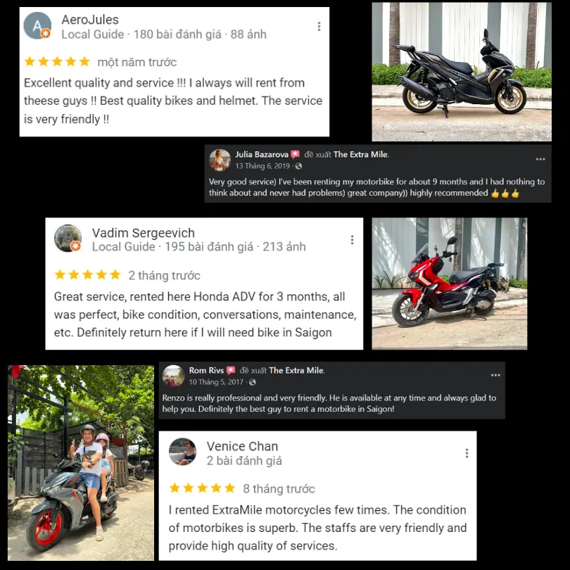 7 - Motorbikes Services For Expats Saigon Vietnam The Extra Mile City Rentals Reviews Excellent