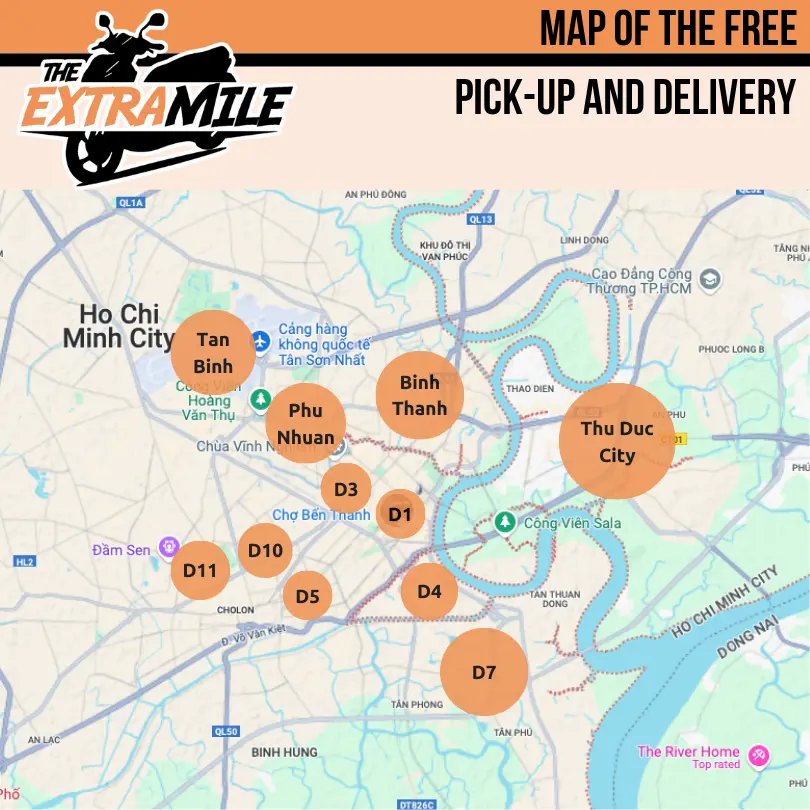 map free pick up and delivery the extra mile motorbike rental